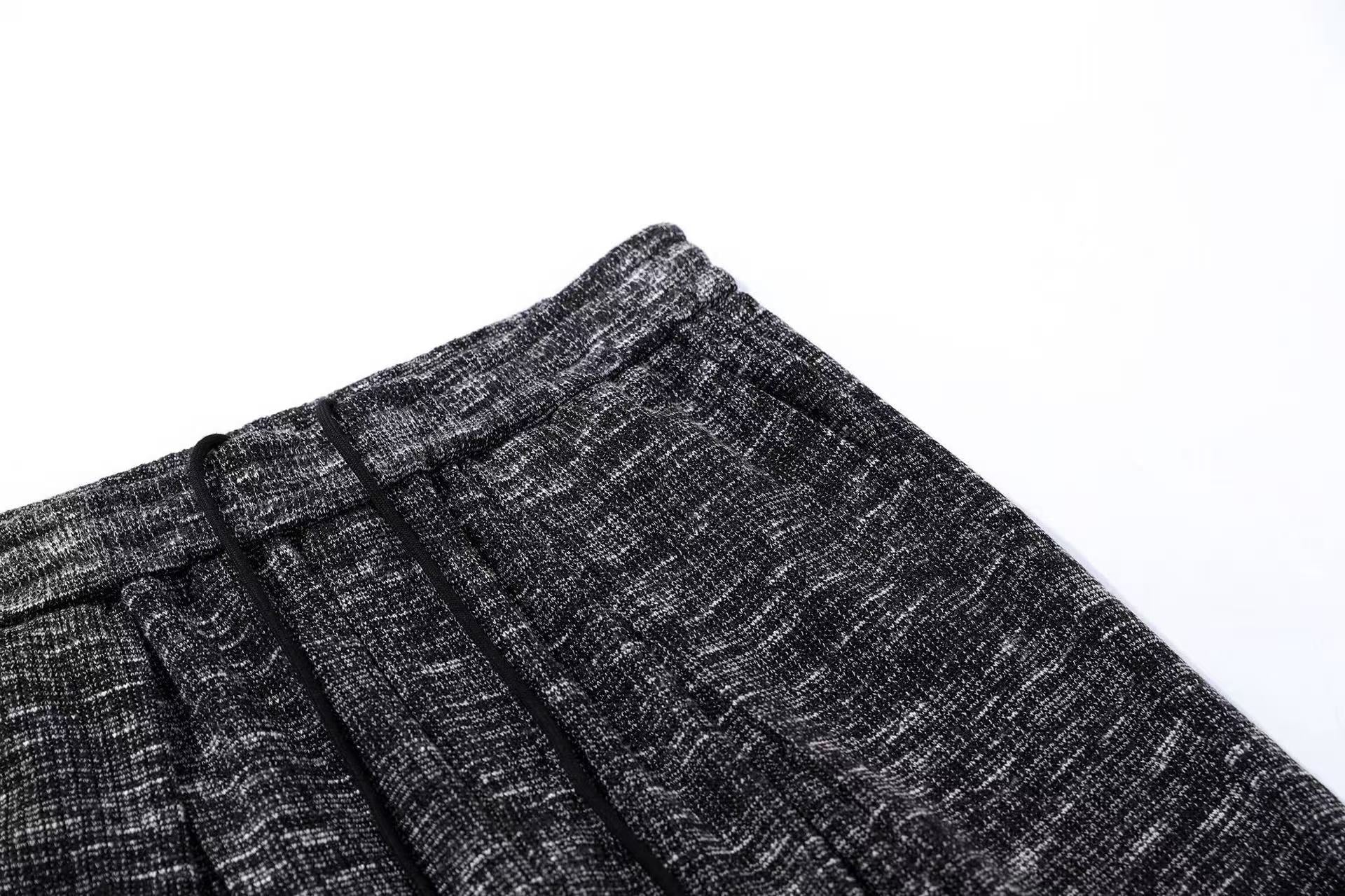 Striped Casual Wide-Leg Suit Pants