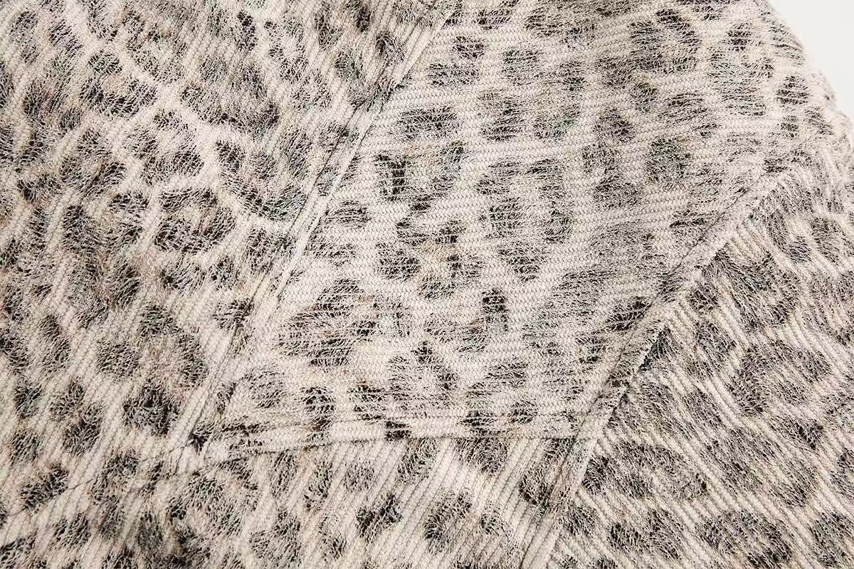 Leopard-Print Faux-Fur Hooded Jacket