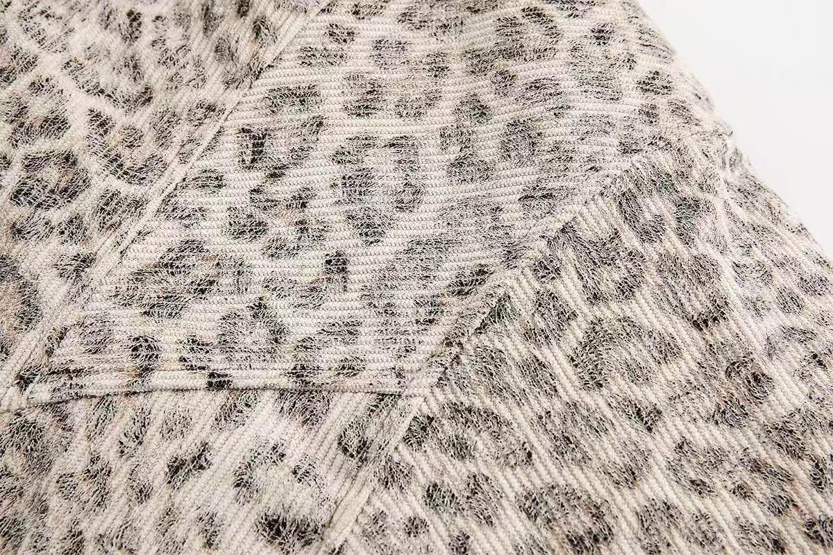 Leopard-Print Faux-Fur Hooded Jacket