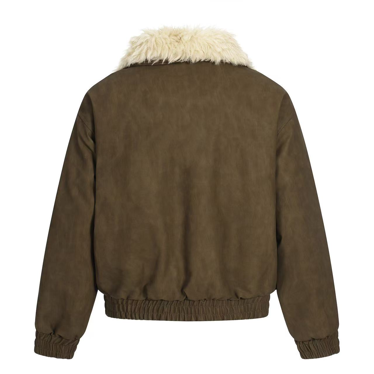 PU Leather Bomber Jacket