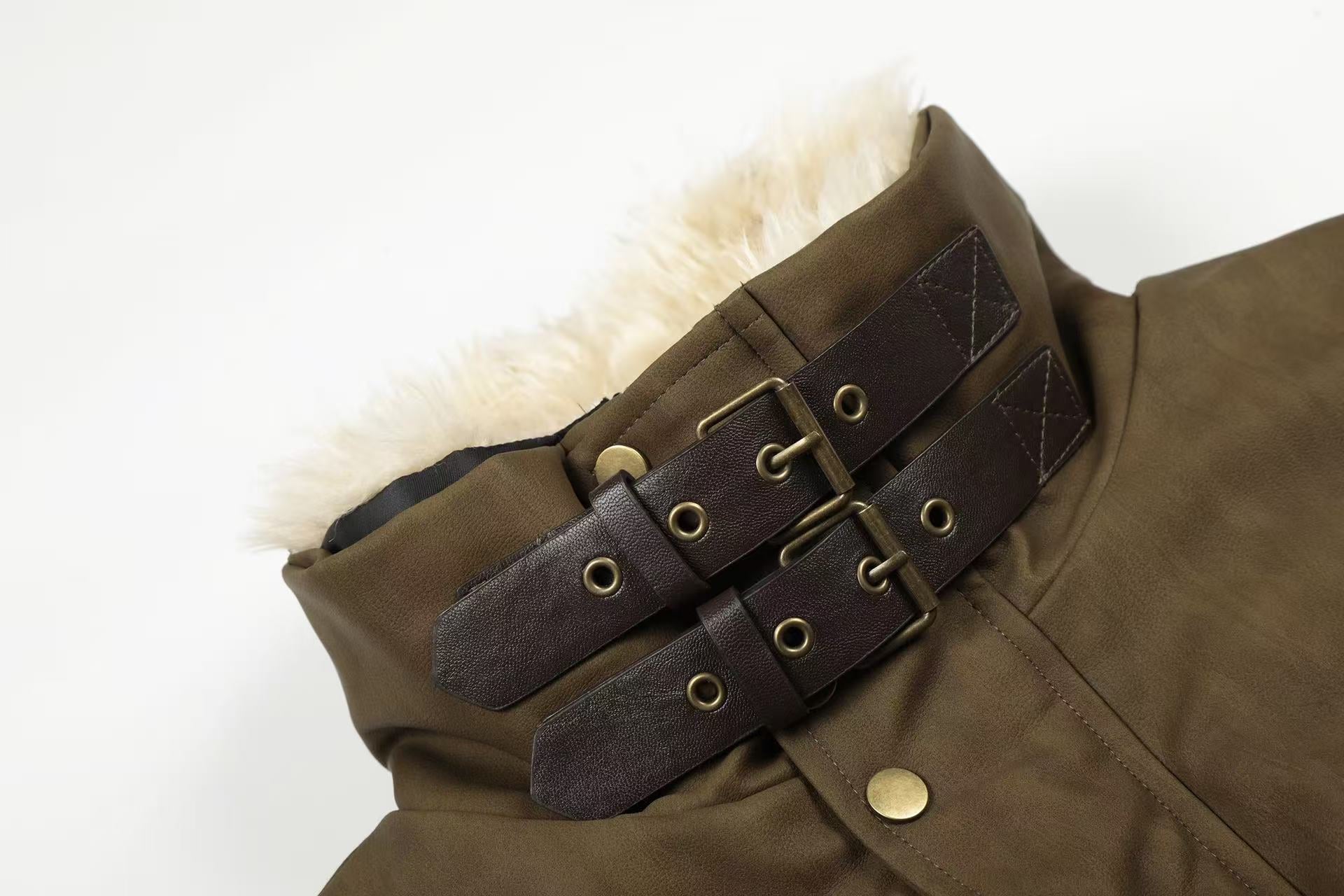PU Leather Bomber Jacket