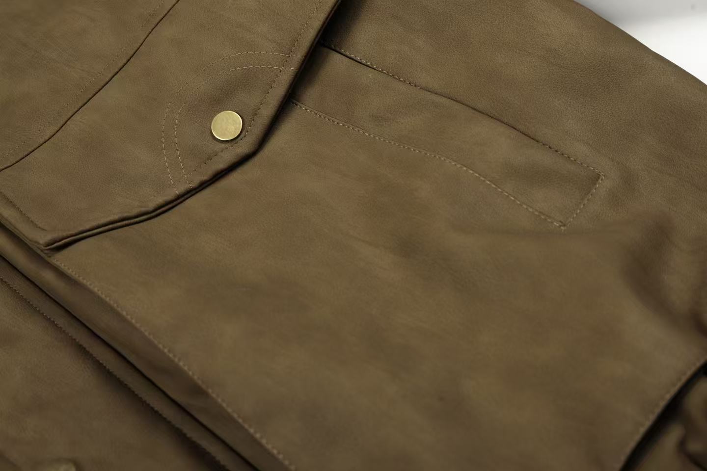 PU Leather Bomber Jacket