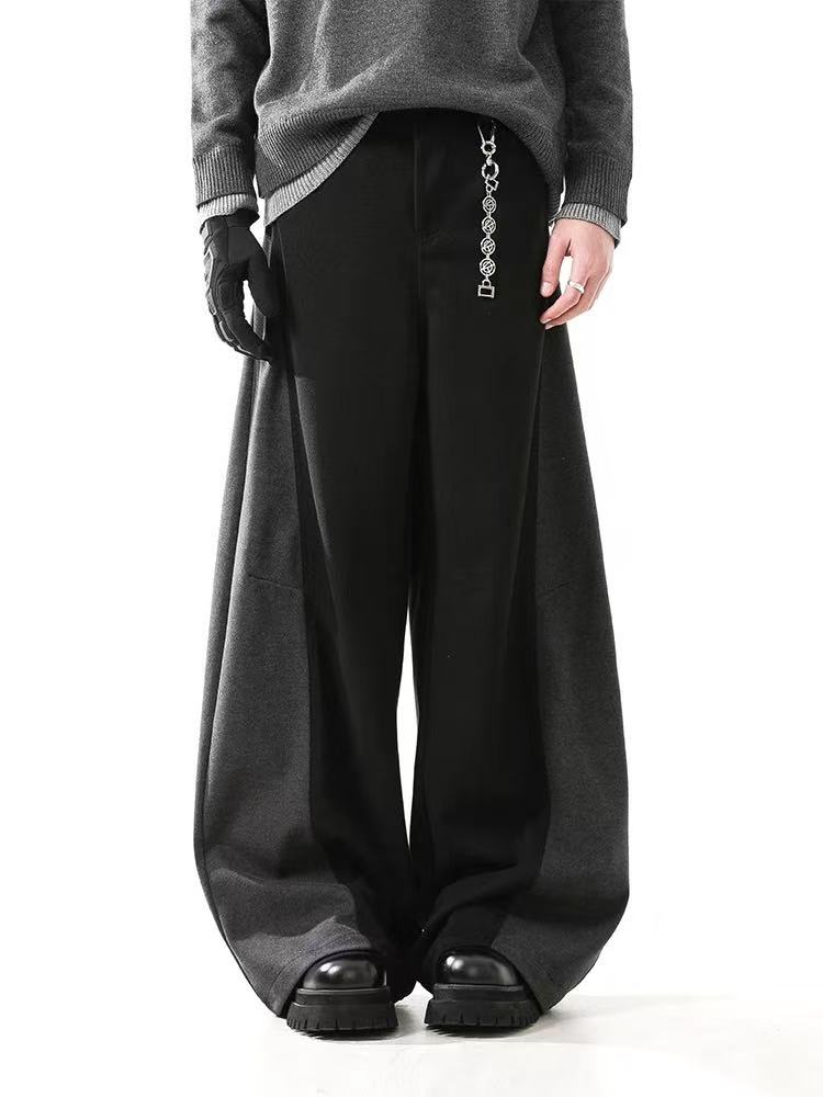Patchwork Wide-Leg Pants