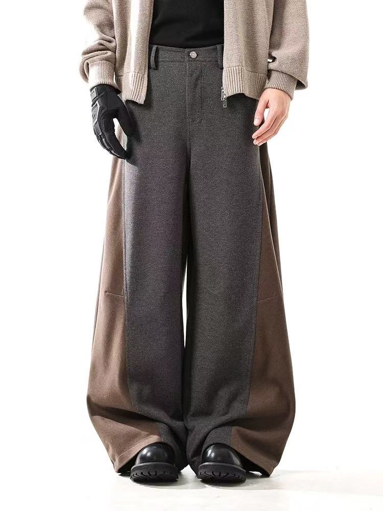 Patchwork Wide-Leg Pants