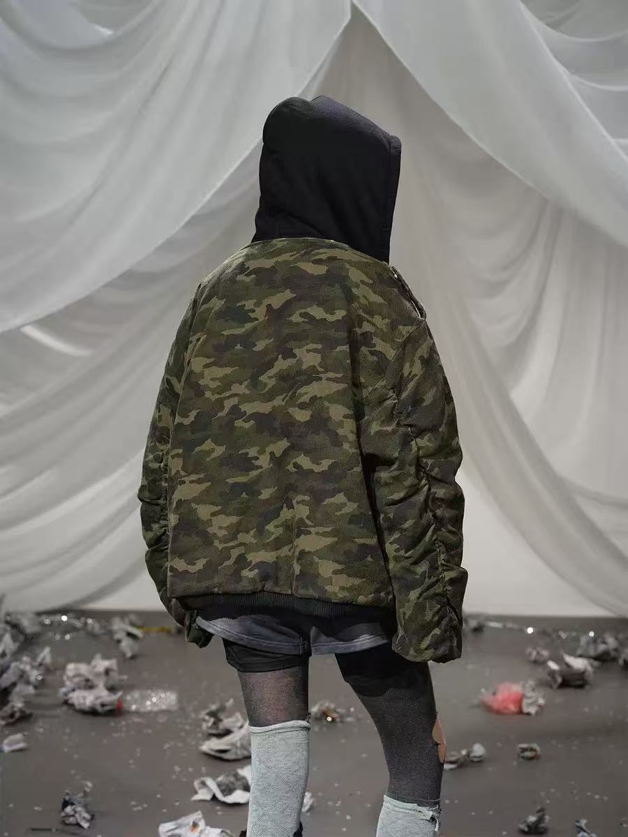 Vintage Camo Hooded Jacket