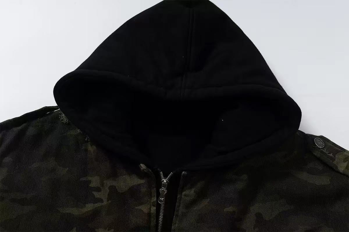 Vintage Camo Hooded Jacket