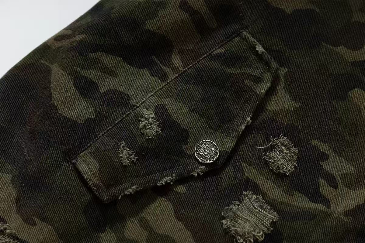 Vintage Camo Hooded Jacket