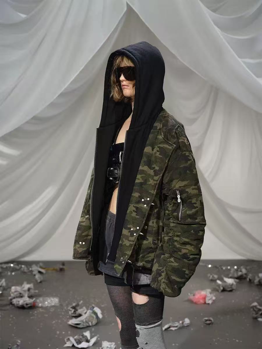 Vintage Camo Hooded Jacket