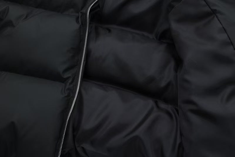 Detachable-Fur-Collar Padded Hooded Jacket