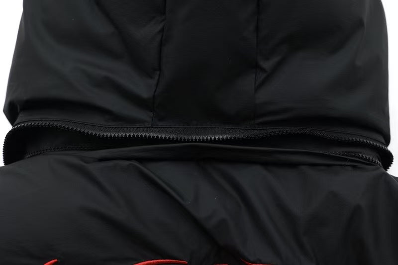 Detachable-Fur-Collar Padded Hooded Jacket