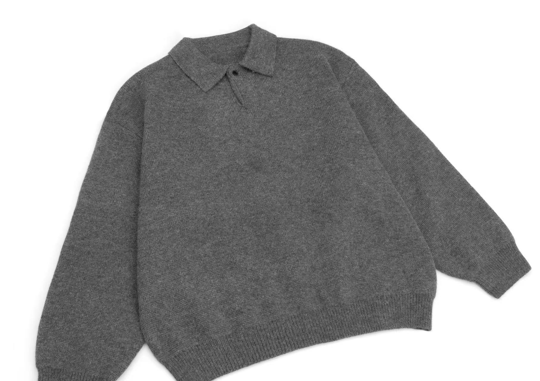 Clean-Fit Soft Knit Polo Sweater