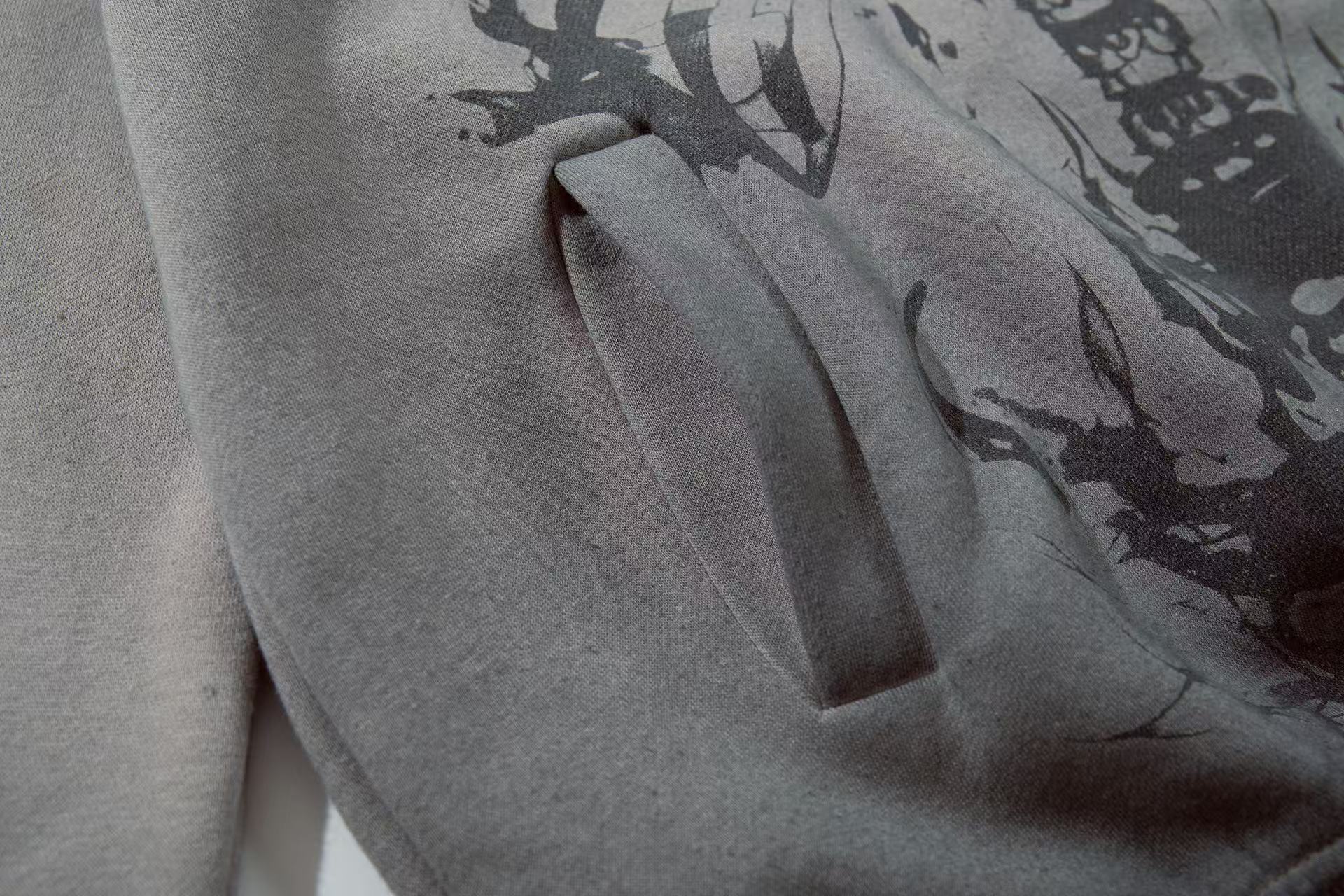 Dark Skull Skeleton Print Hoodie