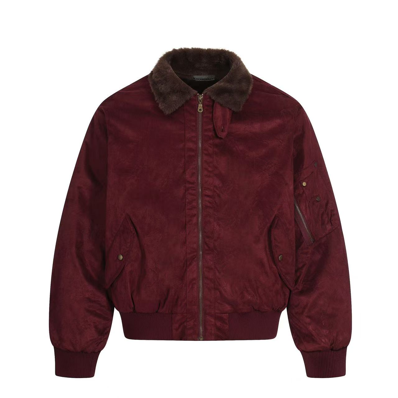 Suede-Lined Thick Bomber Jacket