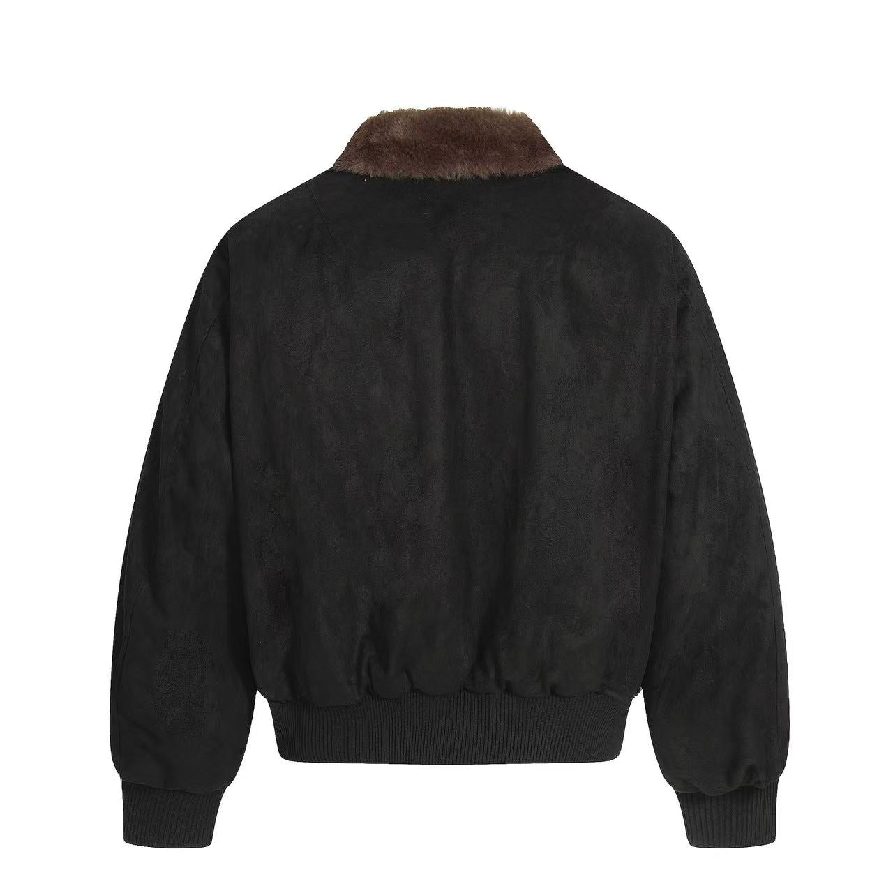 Suede-Lined Thick Bomber Jacket