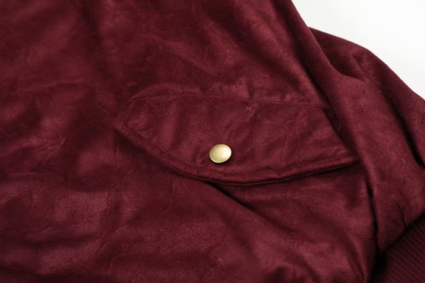 Suede-Lined Thick Bomber Jacket