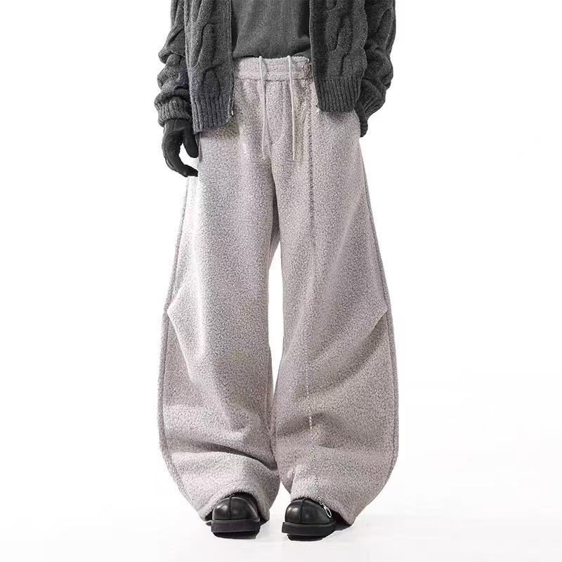 Heavyweight Street Style Wide-Leg Sweatpants