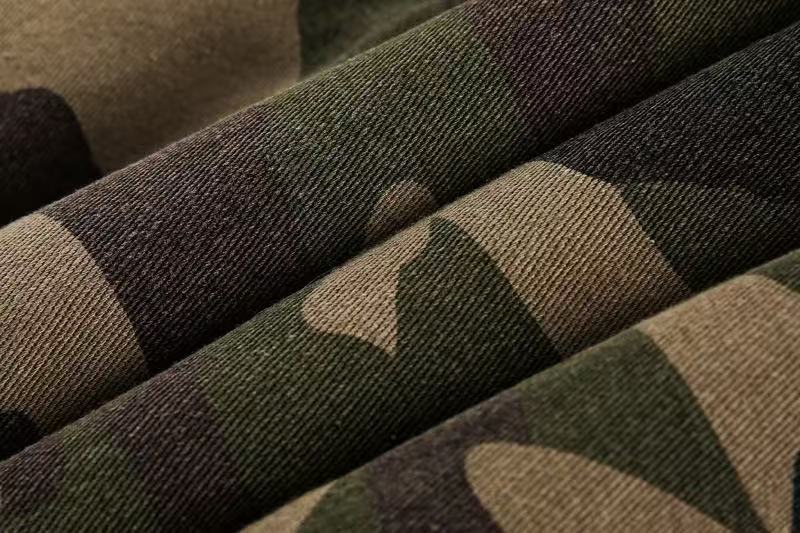 Vintage Camo Fur Collar Hooded Jacket