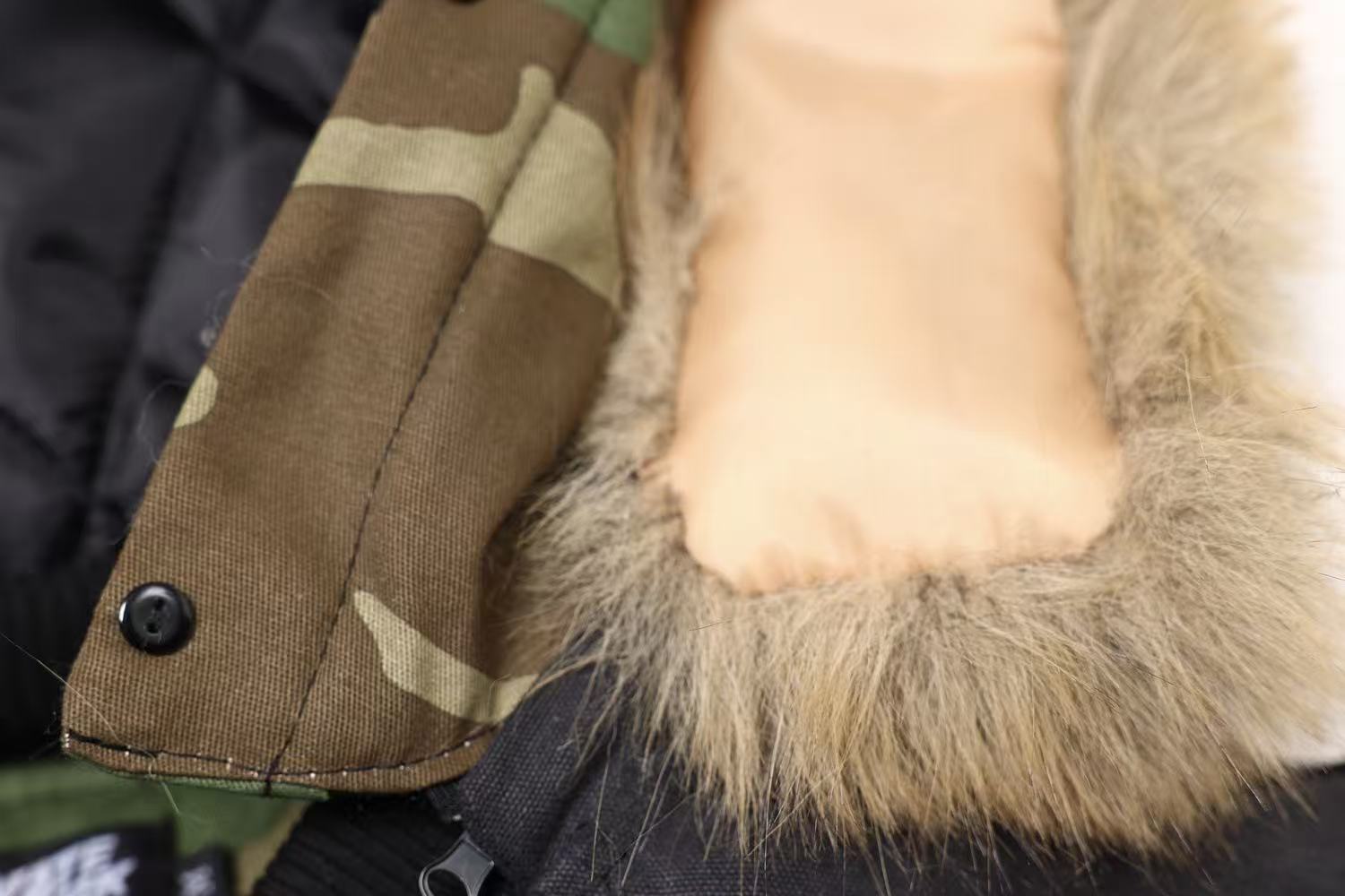 Vintage Fur Collar Hooded Jacket