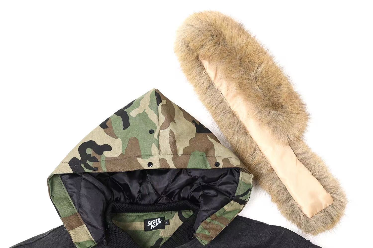 Vintage Fur Collar Hooded Jacket