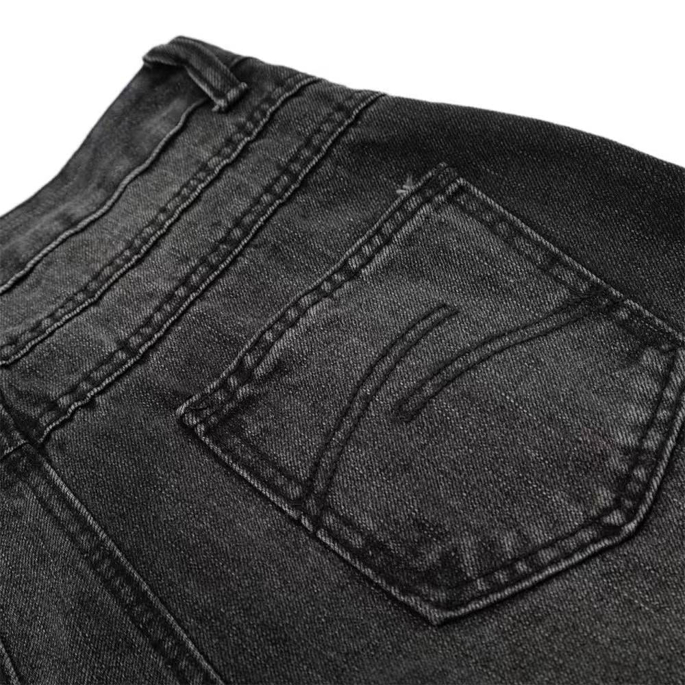 Washed Wide-Leg Baggy Jeans