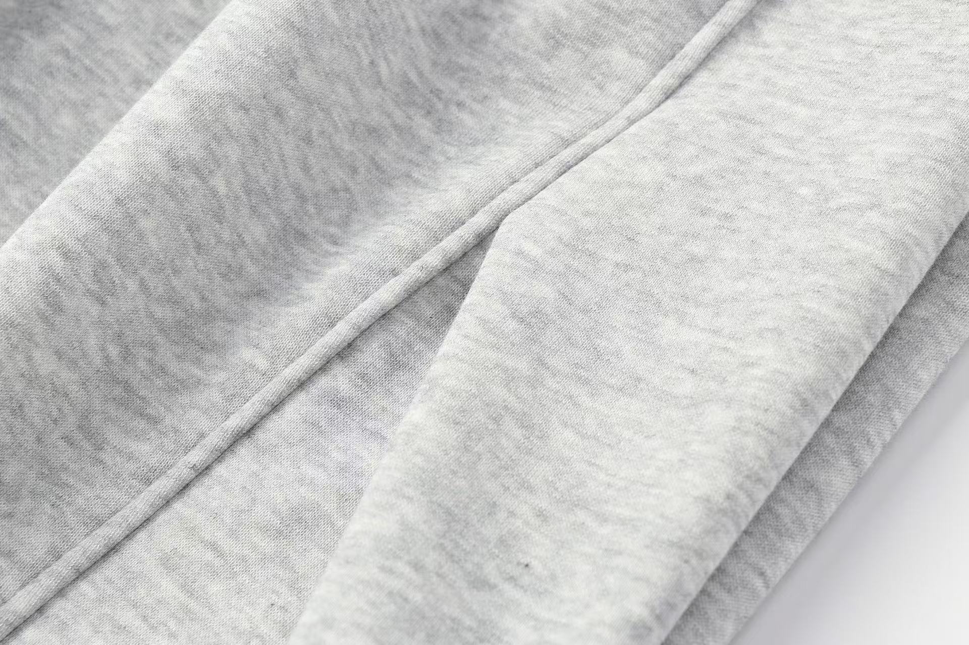 Fleece-Lined Street Style Wide-Leg Sweatpants