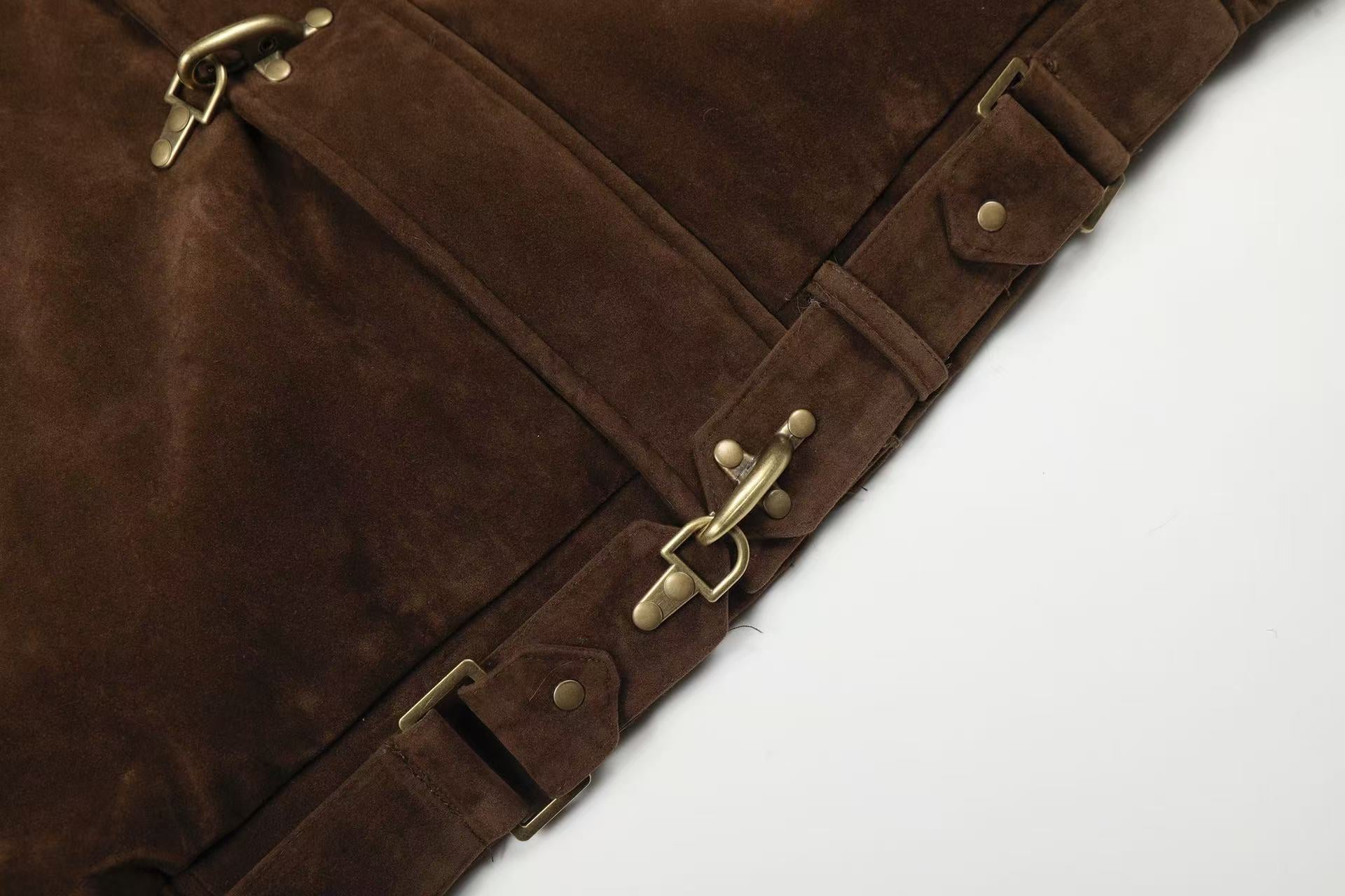 Vintage Faux-Fur Collar Hooded Jacket