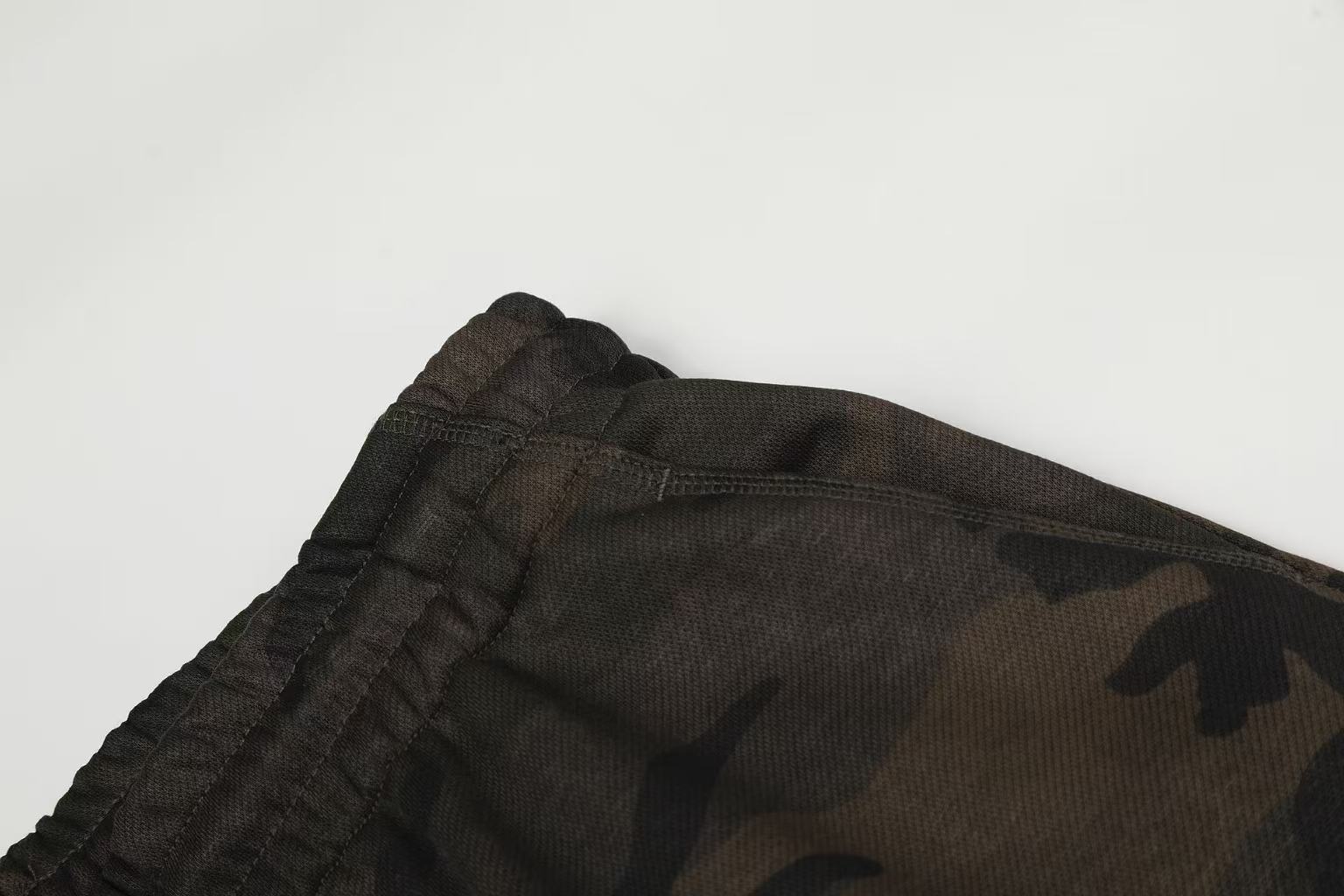 Camo Fleece-Lined Wide-Leg Sweatpants