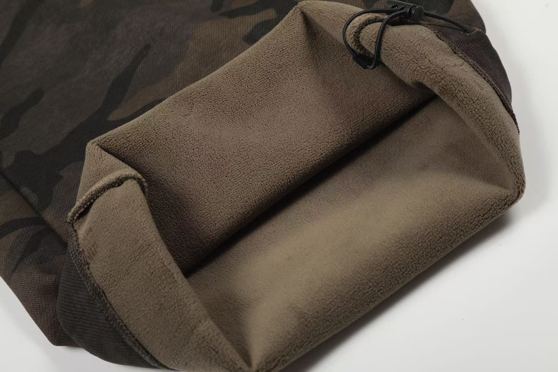 Camo Fleece-Lined Wide-Leg Sweatpants