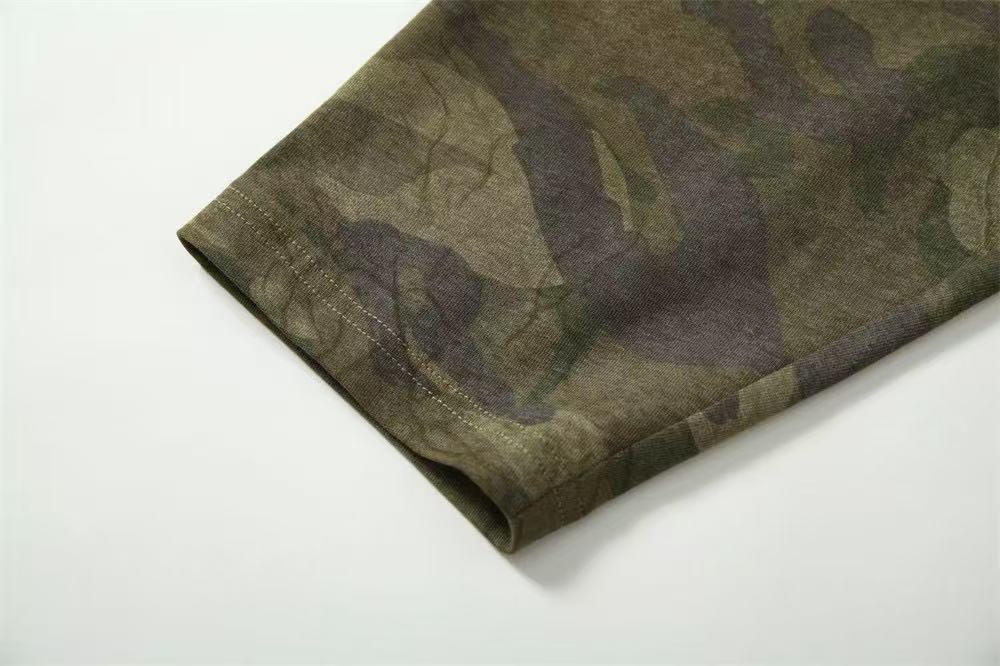 Camo Retro Distressed Long Sleeve