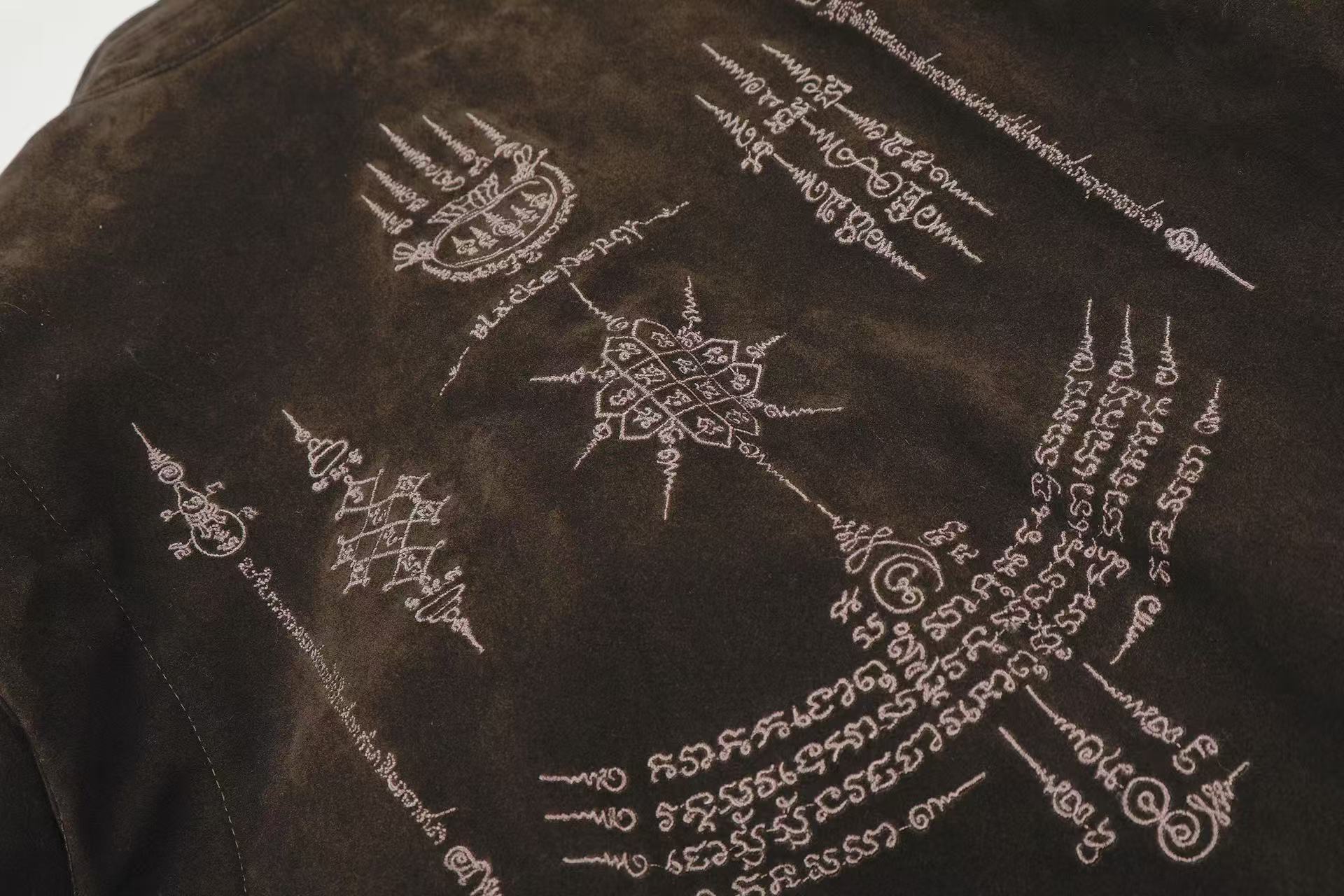 Vintage Stand-Collar Bomber Jacket