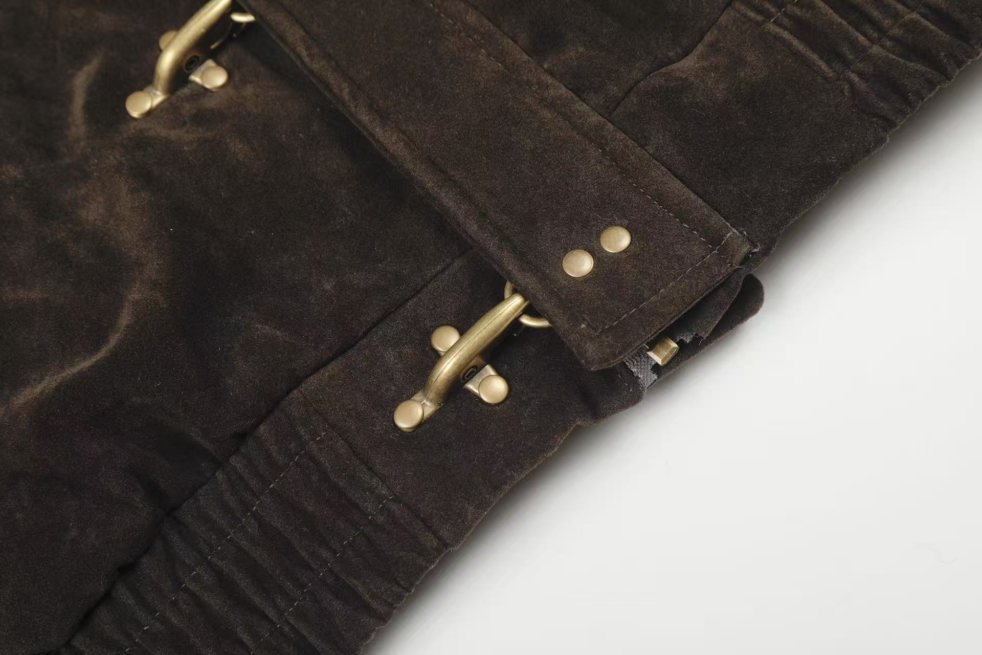 Vintage Stand-Collar Bomber Jacket