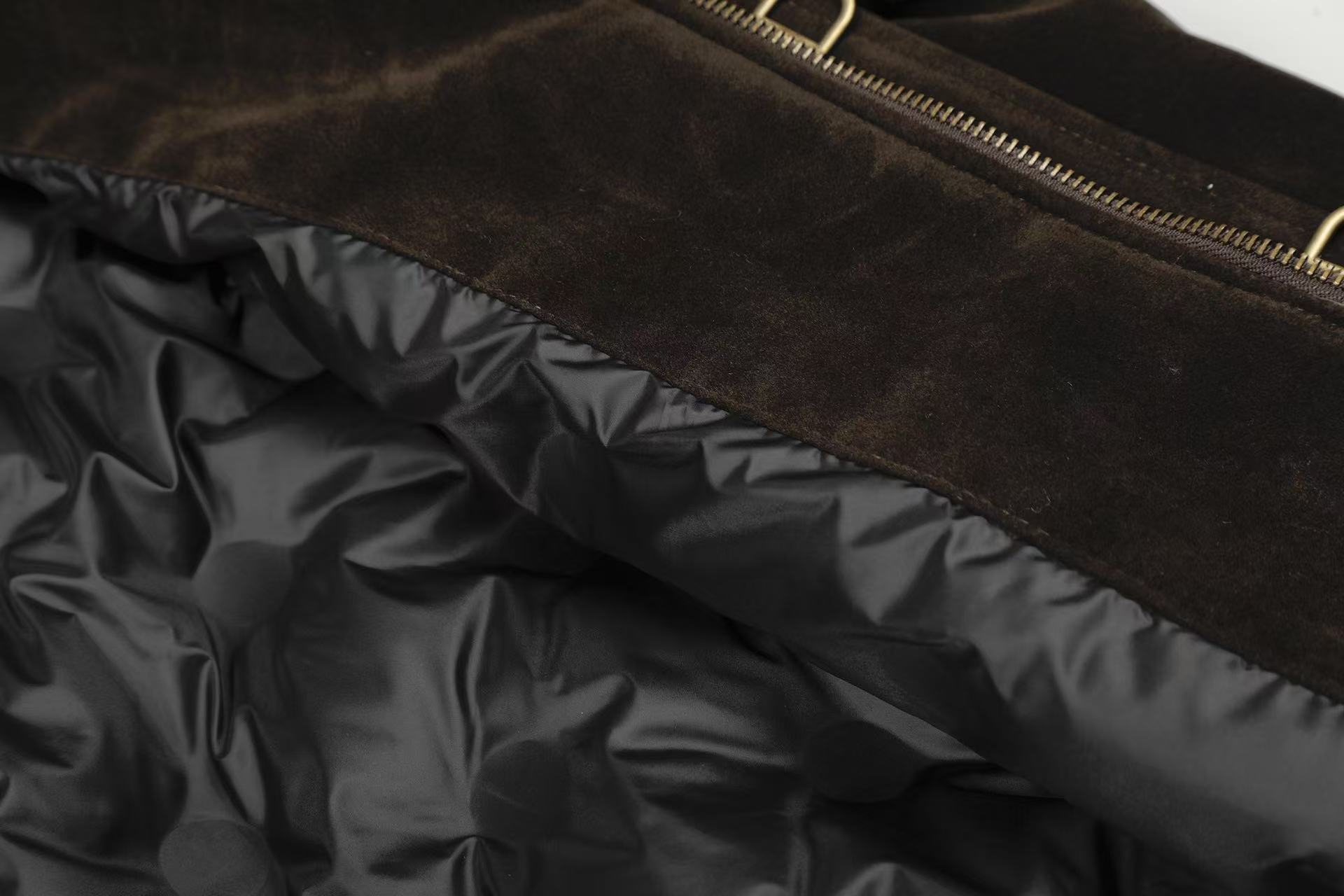 Vintage Stand-Collar Bomber Jacket