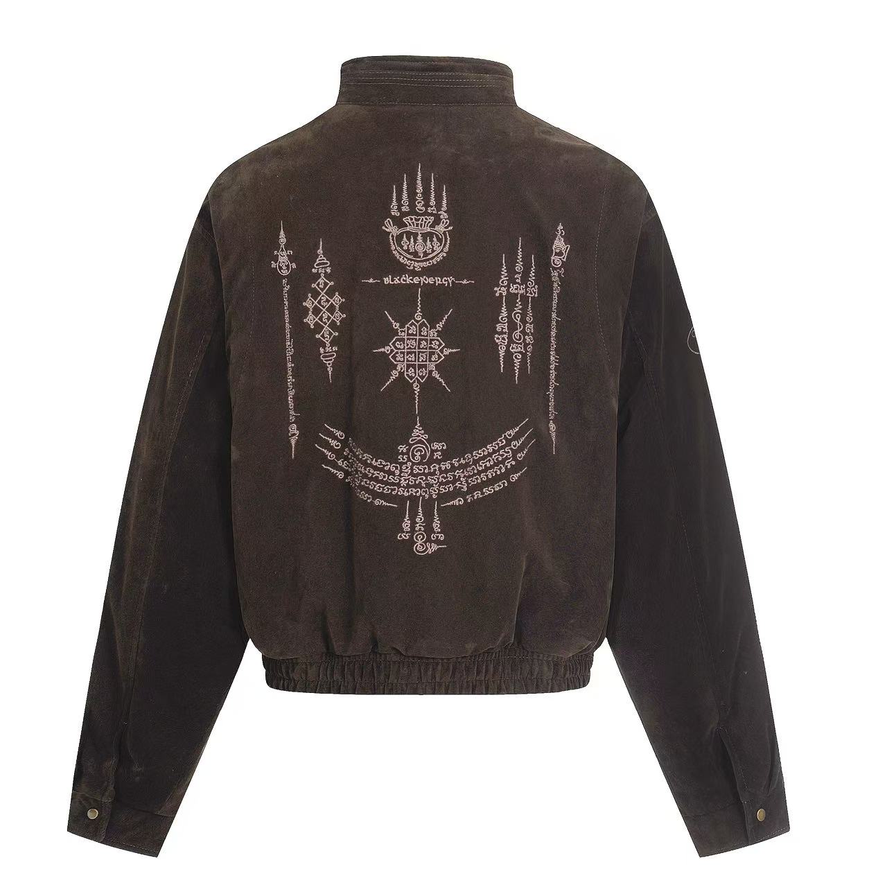 Vintage Stand-Collar Bomber Jacket