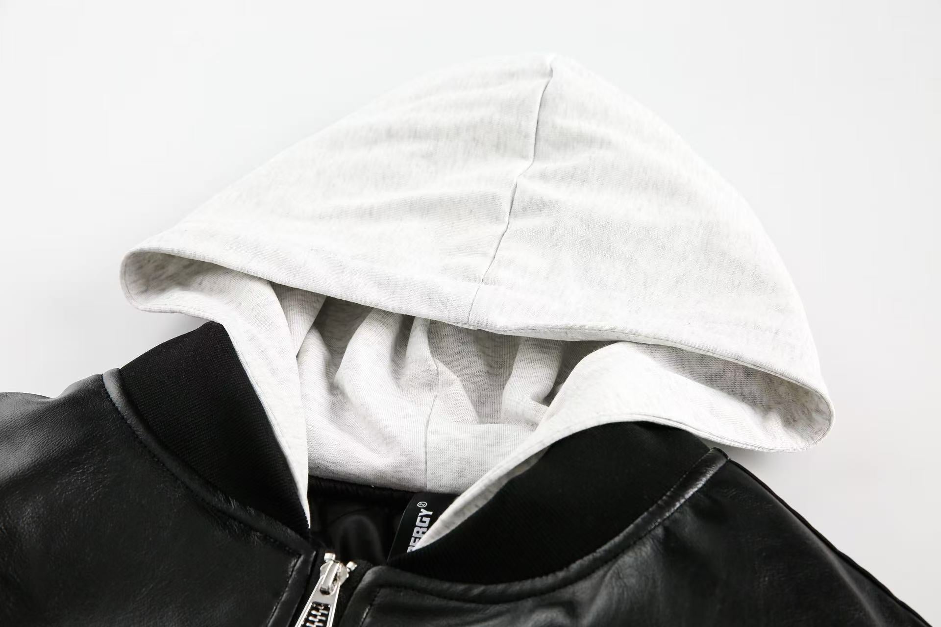 Vintage PU Leather Bomber Jacket