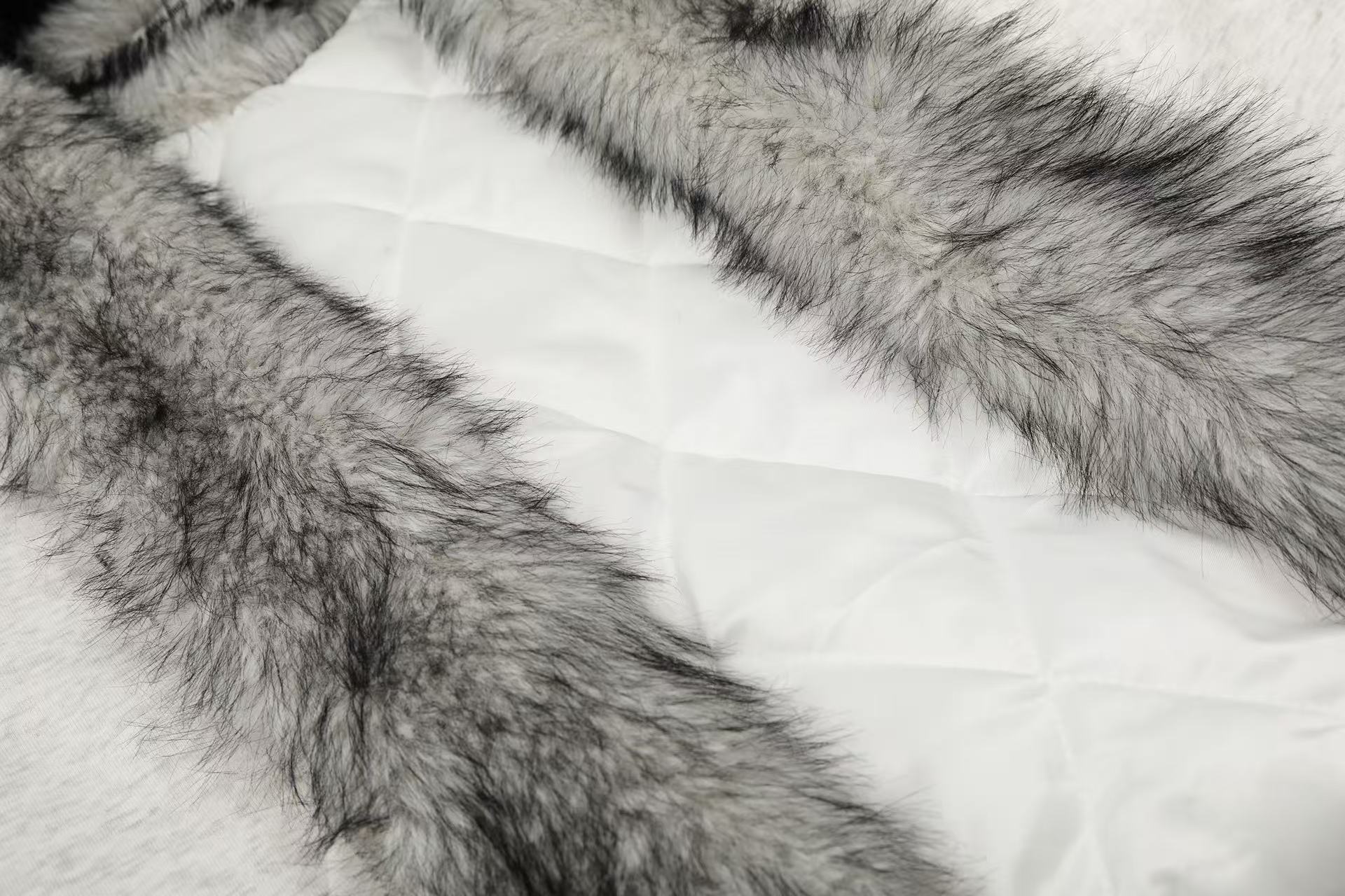 Letter-Print Plush Hooded Jacket