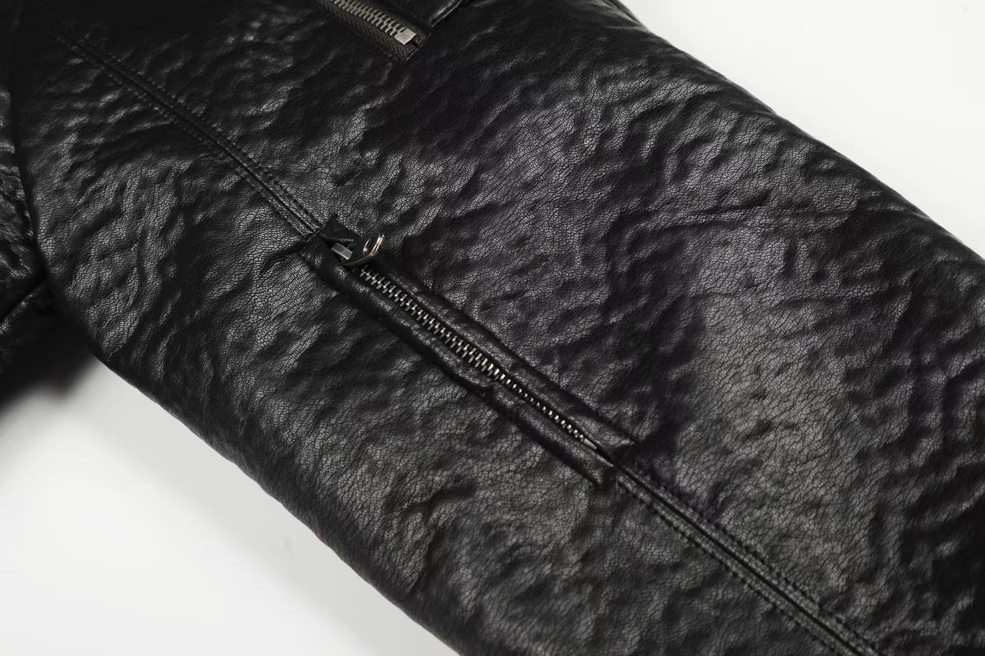 Street-Style PU Leather Jacket