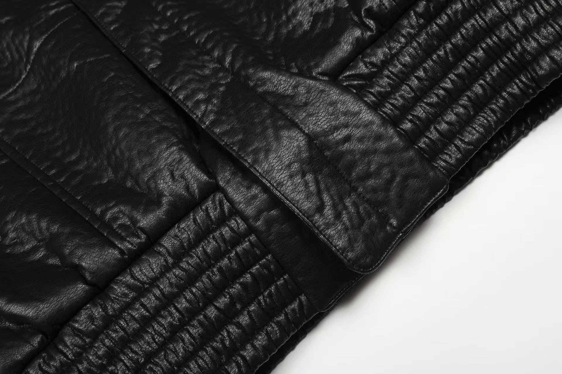 Street-Style PU Leather Jacket