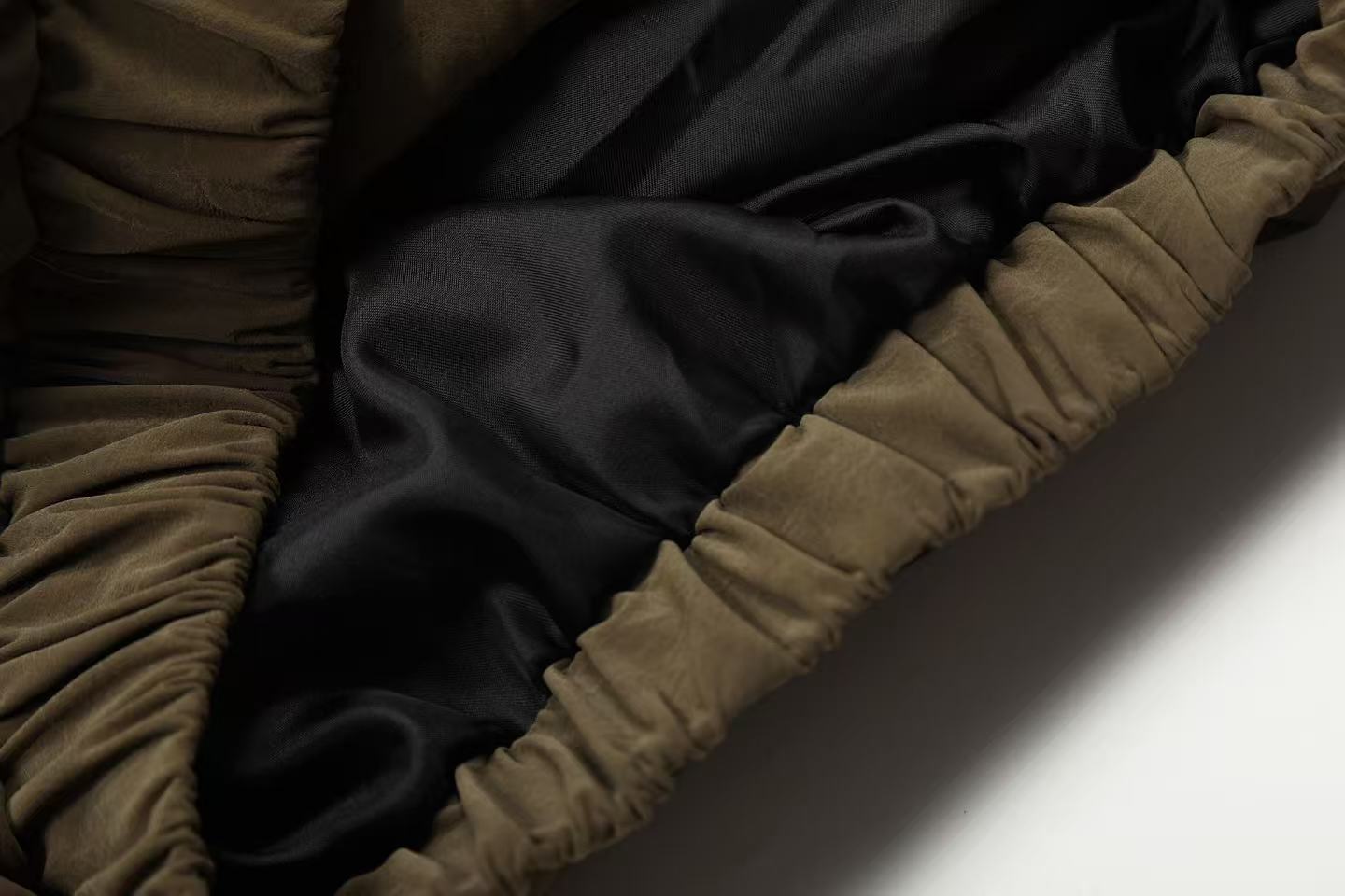 Faux-Fur Collar Work Jacket With Mock-Layer Design