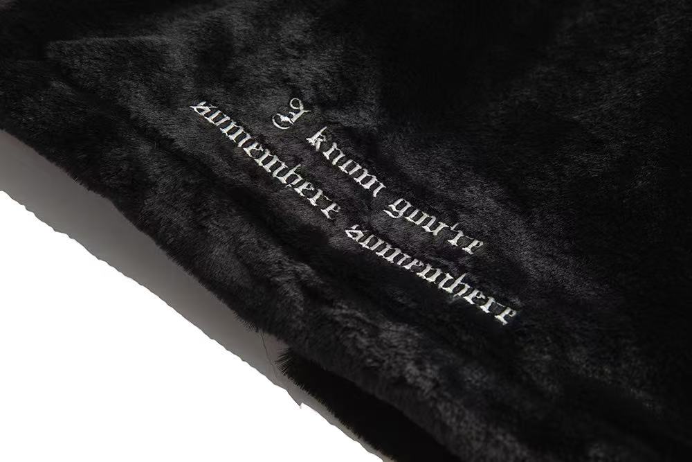 Embroidered Fleece-Lined Padded Jacket