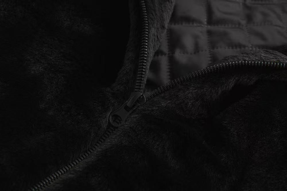 Embroidered Fleece-Lined Padded Jacket