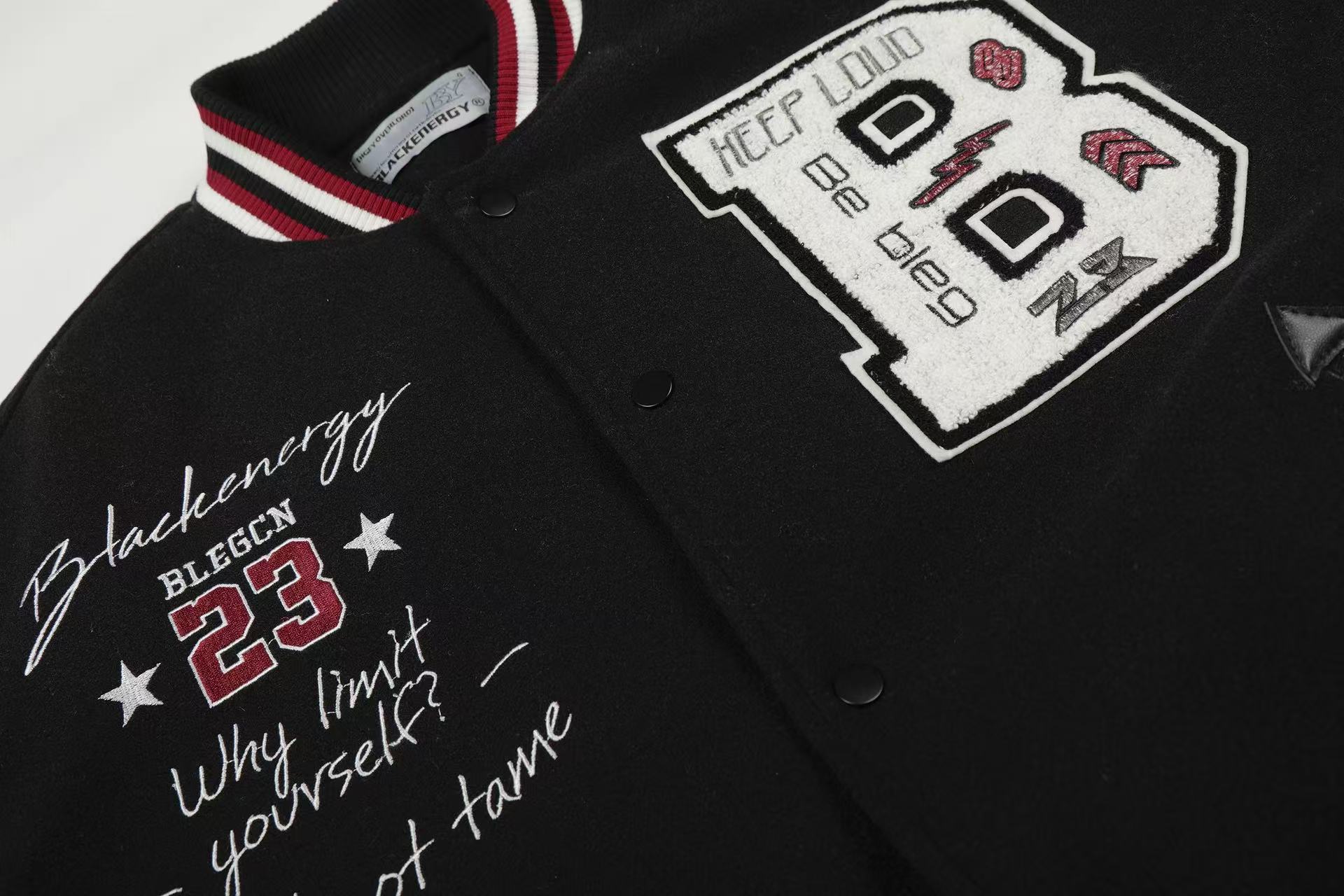 Vintage embroidered baseball jacket