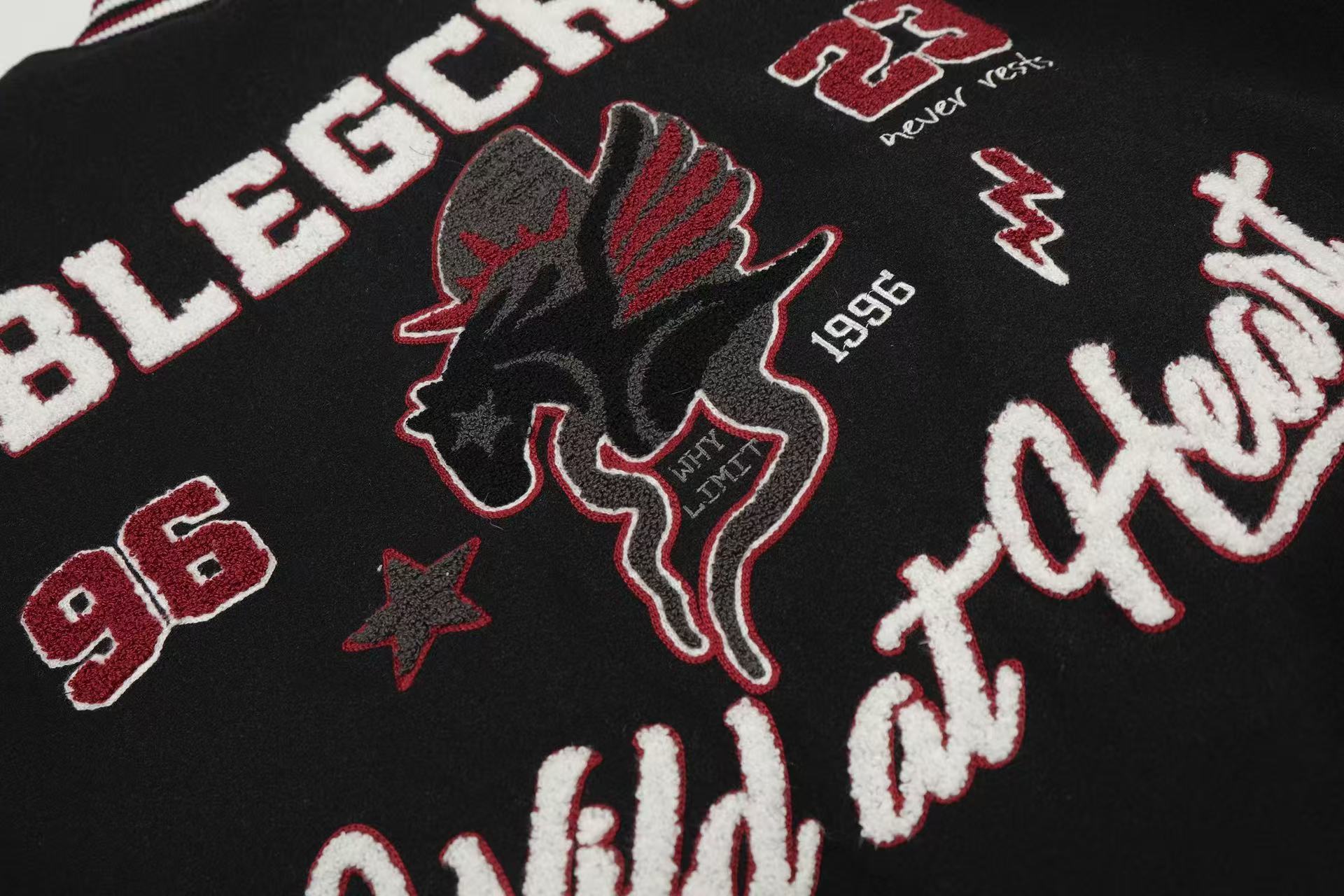 Vintage embroidered baseball jacket