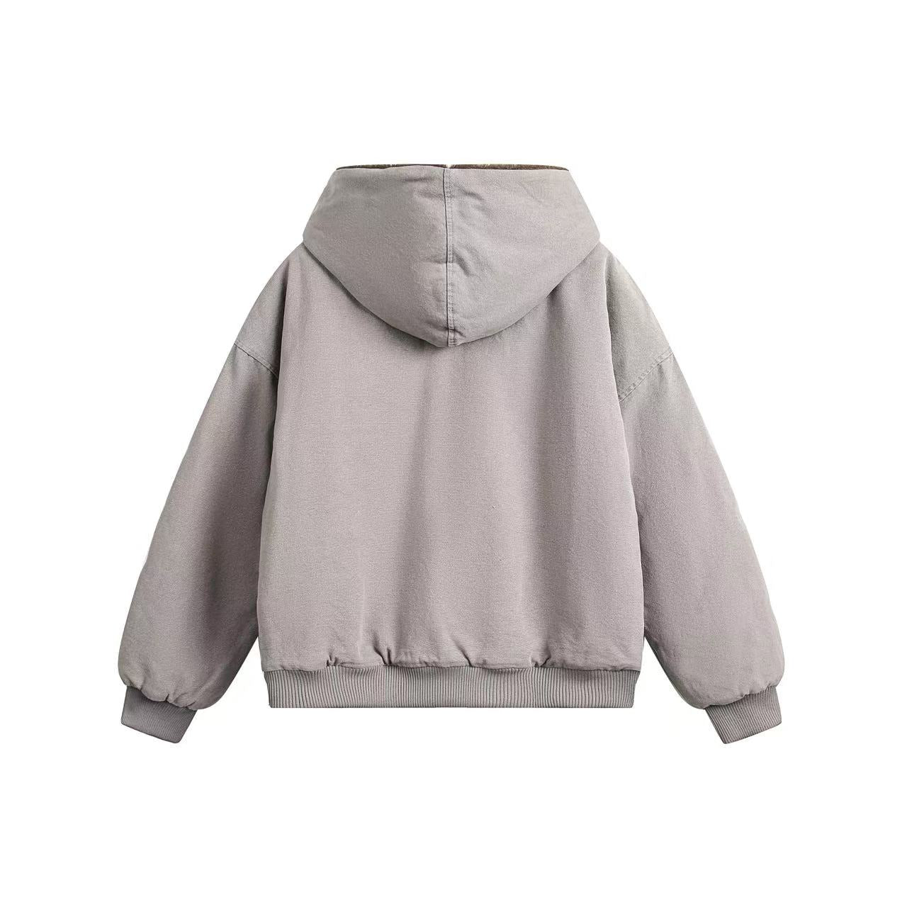 Clean-Fit Faux-Fur Hooded Jacket