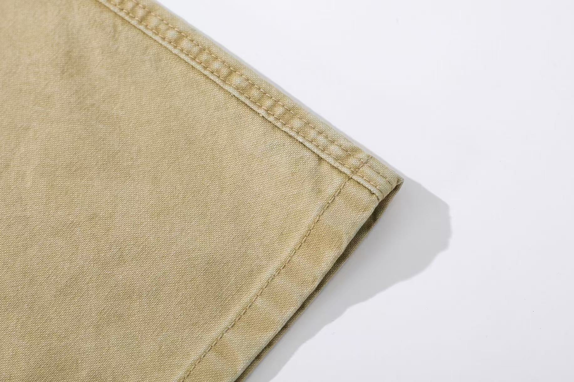 Multi-Pocket Distressed Wide-Leg Cargo Pants