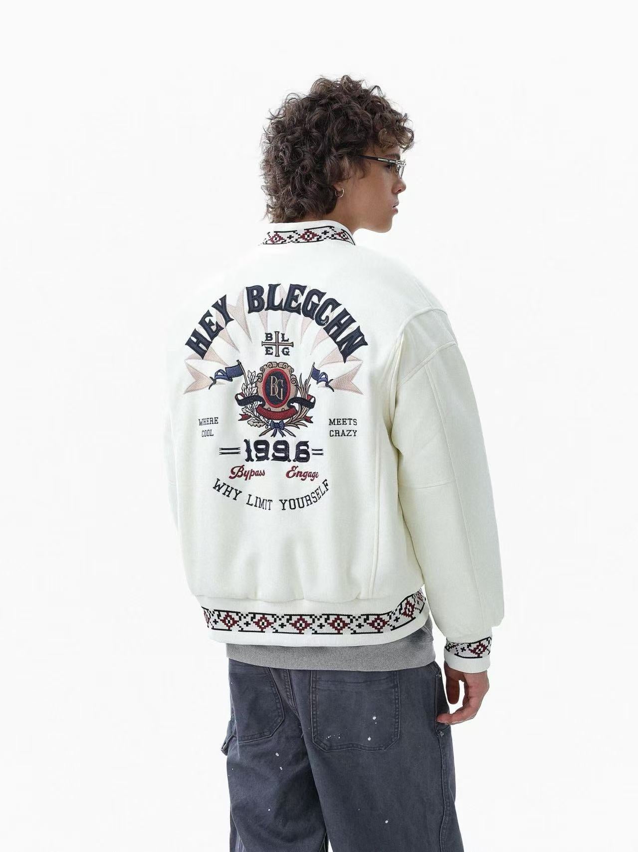 Vintage embroidered baseball jacket