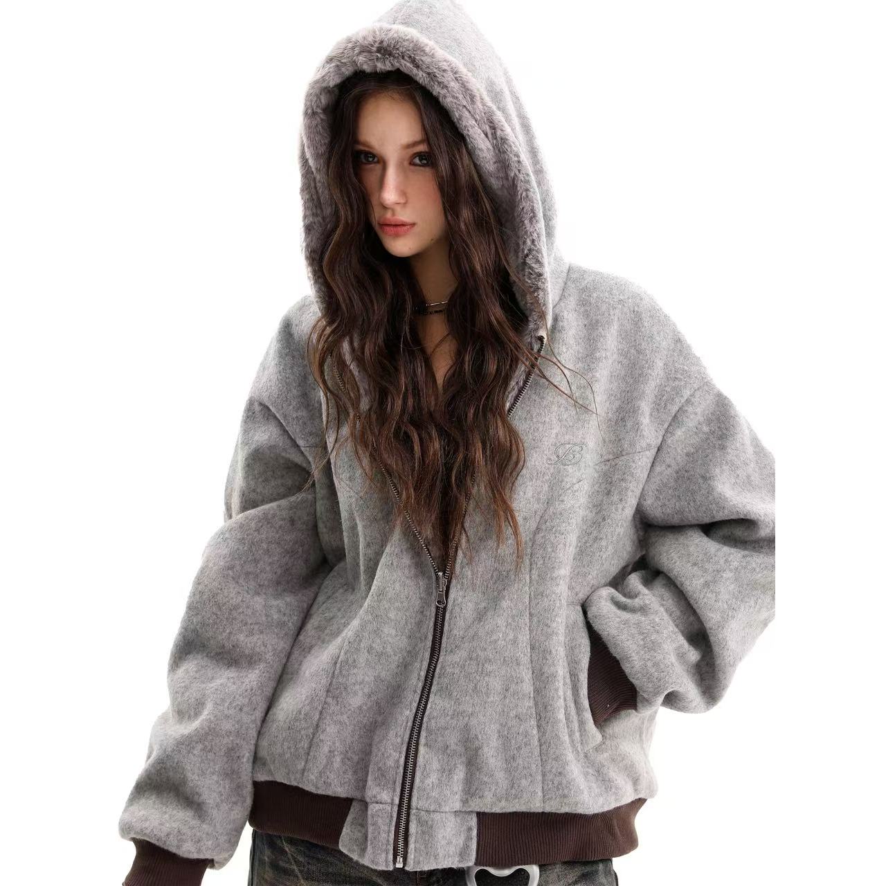 Faux Fur Old-Money Reversible Hooded Coat