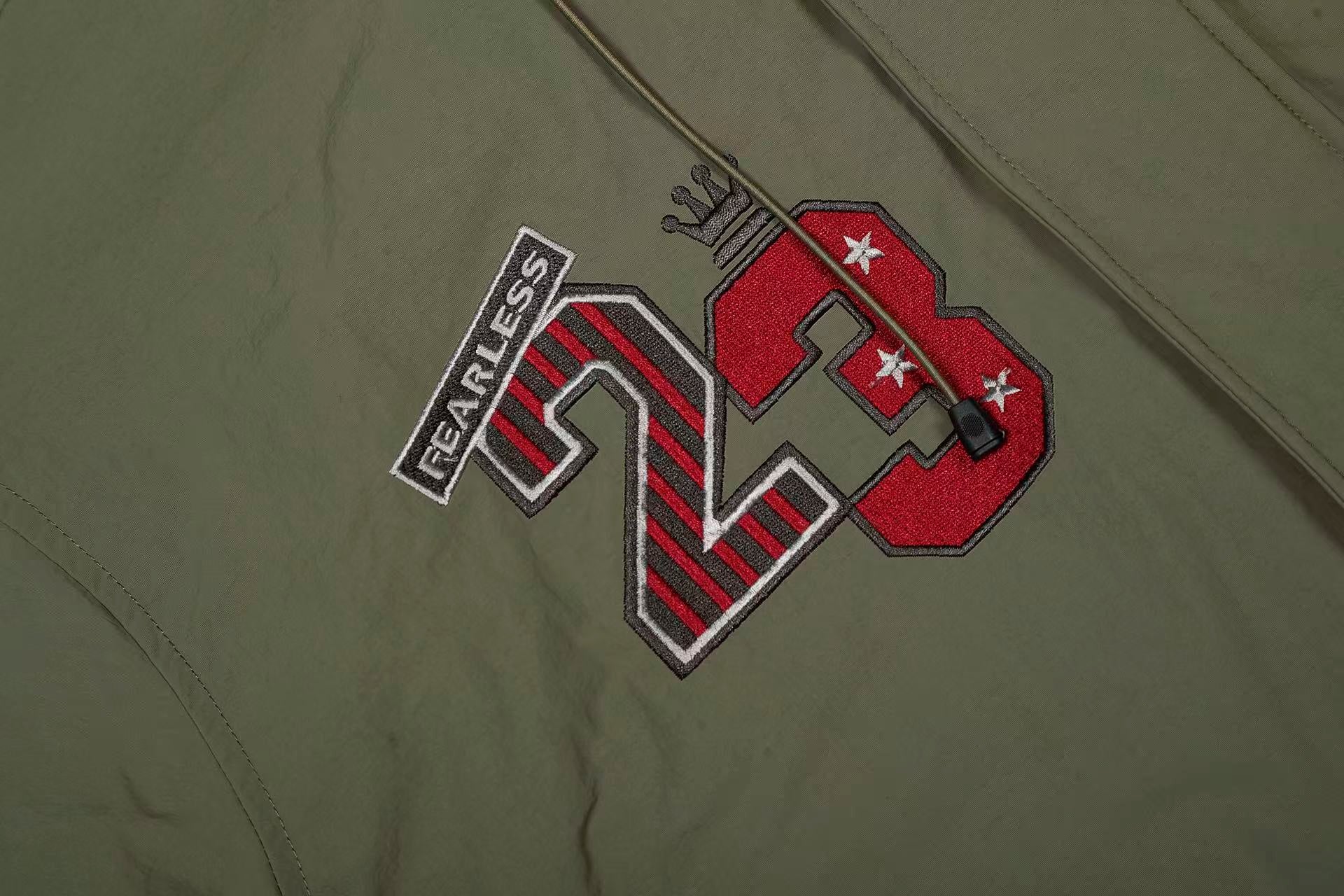 Vintage Printed Faux-Fur Collar Hooded Jacket