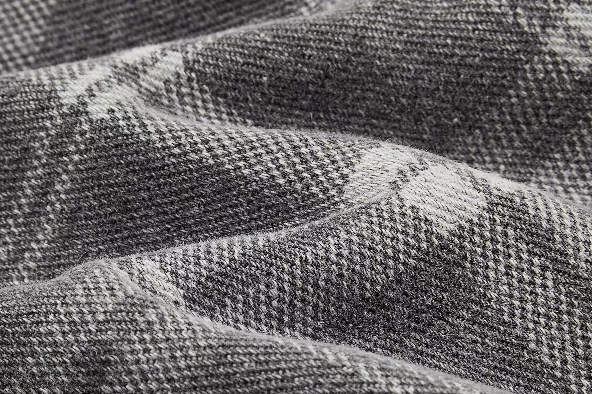 Gingham Washed Wide-Leg Jeans