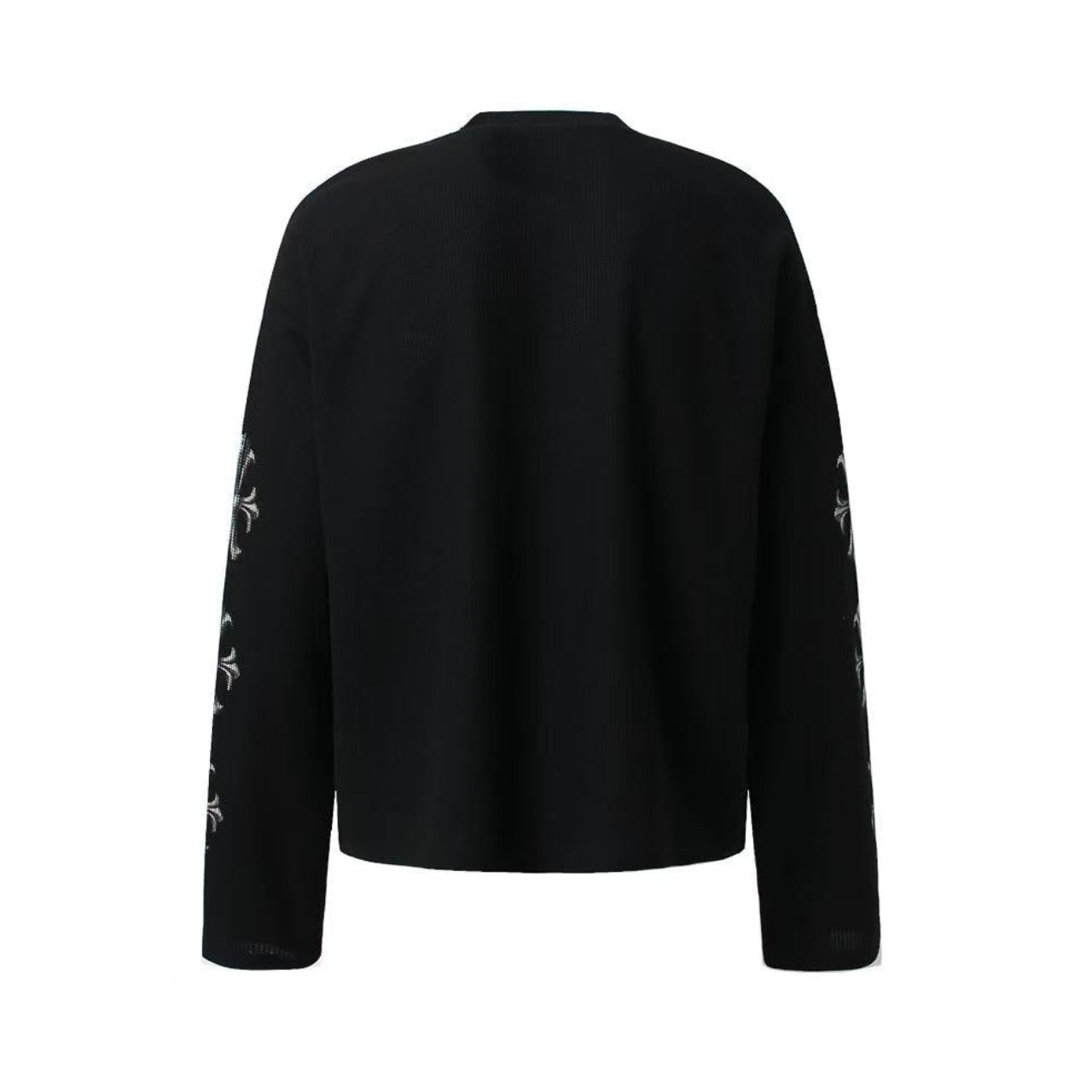 Dark Eye 3D Print Waffle Knit Long Sleeve