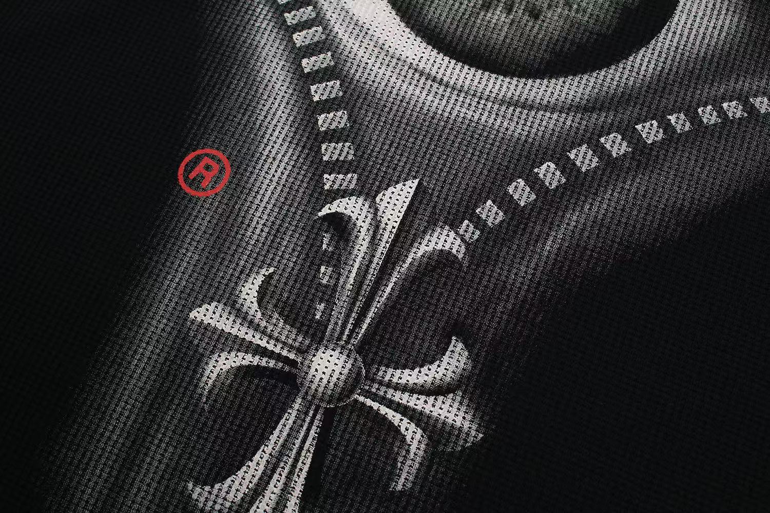 Dark Eye 3D Print Waffle Knit Long Sleeve